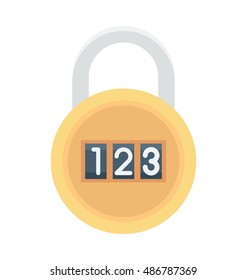 
Digital Lock Vector Icon
