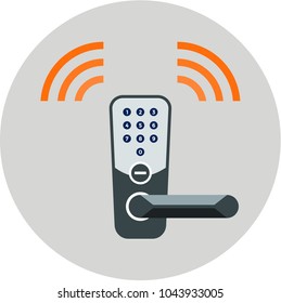 Digital Lock WiFi Security vector illustration