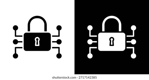 Digital Locked Symbol, Vektordesign-Element, Vektor eps 10