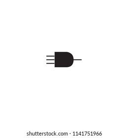 Digital logic gate symbols, black isolated on white background, vector illustration.