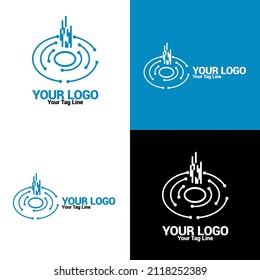 digital logo design that represents the technology of the future is suitable for your logo that is engaged in technology