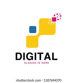 digital logo vector design template