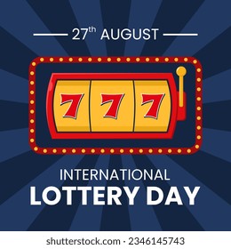 Digital Lottery Machine Draw vector illustration suitable for International Lottery Day