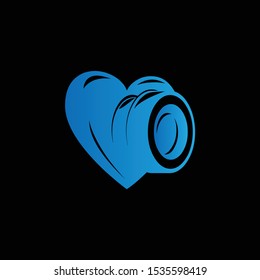 Digital Love Camera Symbol / icon Vector Design