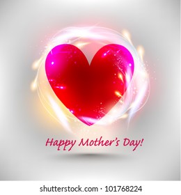 digital love and heart mother's day card