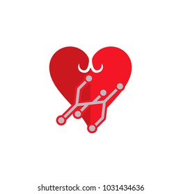 Digital Love Logo Icon Design
