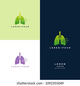 Digital Lungs, Pixel Lungs logo designs concept, design concept, logo, logotype element for template