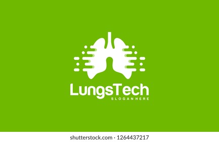 Digital Lungs, Pixel Lungs logo designs concept, design concept, logo, logotype element for template