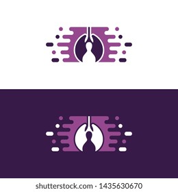 Digital Lungs, Pixel Lungs logo designs concept, design concept, logo, logotype element for template