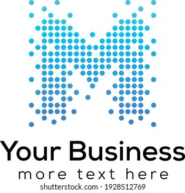 Digital M Letter logo design
