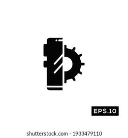 Digital Machine Icon. Digital Machine Icon or logo isolated sign symbol vector illustration