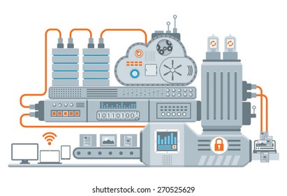 digital machine illustration