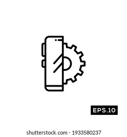 Digital Machine line Icon. Digital Machine Icon or logo isolated sign symbol vector illustration