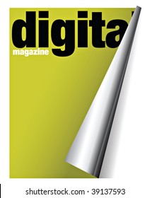 Digital Magazine With Pageflip Effect In Vectors