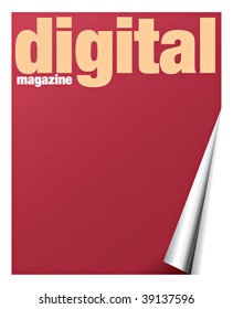 Digital Magazine With Pageflip Effect In Vectors