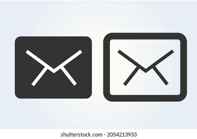 diseño plano de icono de correo digital