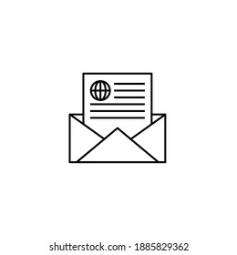 Digital mail message icon. Icons for messaging, chat and communication. Vector