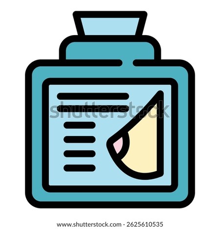 Digital mammogram icon. Outline Digital mammogram vector icon for web design isolated on white background color flat