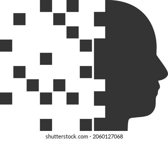Digital Man Generation vector illustration. A flat illustration design of Digital Man Generation icon on a white background.