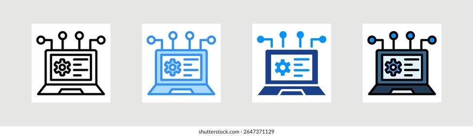 Conjunto de Coleção de Ícones de Gerenciamento Digital - Vários Estilos