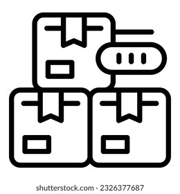 Digital management icon outline vector. Inventory cotrol. Product supplier
