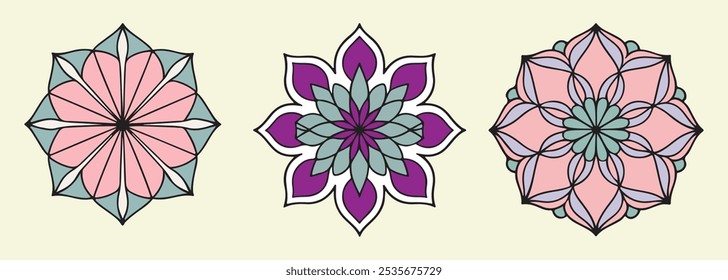 Digital Mandala Art, Sacred Geometry, Mandala Pattern, Symmetrical Design, Circular Art, Meditation Mandala, Geometric Mandala Vector