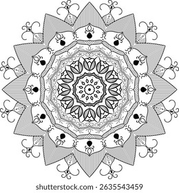 Digital Mandala Vector – Modern Abstract Meditation Symbol
