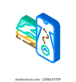 digital map overlay augmented reality isometric icon vector. digital map overlay augmented reality sign. isolated symbol illustration