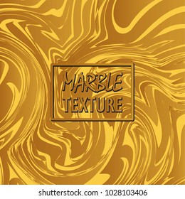 Digital marble background. Vector marble texture. Abstract marble texture background. Colorful waves. Cover template for booklet, brochure, card, flyer. Yellow, brown golden. Golden marble background.