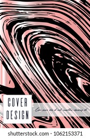 Digital Marble Cover Design for your Business with Abstract Lines. Futuristic Poster, Flyer, Layout with Liquid Pattern for Branding, Identity, Annual Report. Vector minimalistic brochure. Luxury.