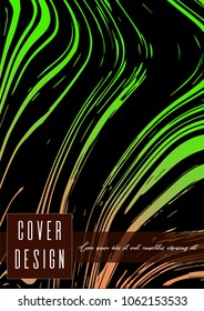Digital Marble Cover Design for your Business with Abstract Lines. Futuristic Poster, Flyer, Layout with Liquid Pattern for Branding, Identity, Annual Report. Vector minimalistic brochure. Luxury.