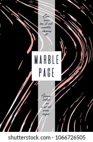 Digital Marble Cover Design for your Business with Abstract Lines. Futuristic Poster, Flyer, Layout with Liquid Pattern for Branding, Identity, Annual Report. Vector minimalistic brochure. Luxury.