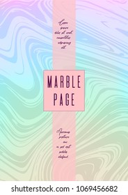 Digital Marble Cover Design for your Business with Abstract Lines. Futuristic Poster, Flyer, Layout with Liquid Pattern for Branding, Identity, Annual Report. Vector minimalistic brochure. Luxury.