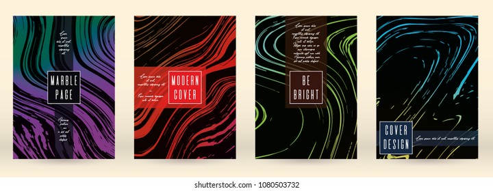 Digital Marble Cover Design for your Business with Abstract Lines. Futuristic Poster, Flyer, Layout with Liquid Pattern for Branding, Identity, Annual Report. Vector minimalistic brochure. Luxury.