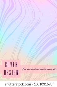 Digital Marble Cover Design for your Business with Abstract Lines. Futuristic Poster, Flyer, Layout with Liquid Pattern for Branding, Identity, Annual Report. Vector minimalistic brochure. Luxury.