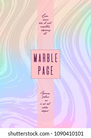 Digital Marble Cover Design for your Business with Abstract Lines. Futuristic Poster, Flyer, Layout with Liquid Pattern for Branding, Identity, Annual Report. Vector minimalistic brochure. Luxury.