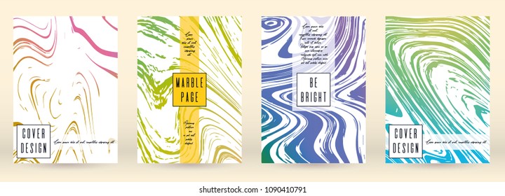 Digital Marble Cover Design for your Business with Abstract Lines. Futuristic Poster, Flyer, Layout with Liquid Pattern for Branding, Identity, Annual Report. Vector minimalistic brochure. Luxury.