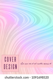Digital Marble Cover Design for your Business with Abstract Lines. Futuristic Poster, Flyer, Layout with Liquid Pattern for Branding, Identity, Annual Report. Vector minimalistic brochure. Luxury.