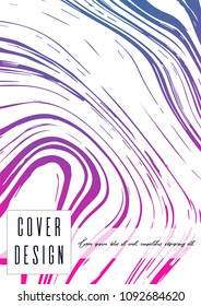 Digital Marble Cover Design for your Business with Abstract Lines. Futuristic Poster, Flyer, Layout with Liquid Pattern for Branding, Identity, Annual Report. Vector minimalistic brochure. Luxury.