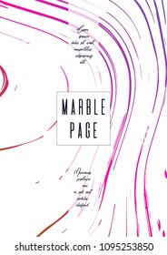 Digital Marble Cover Design for your Business with Abstract Lines. Futuristic Poster, Flyer, Layout with Liquid Pattern for Branding, Identity, Annual Report. Vector minimalistic brochure. Luxury.