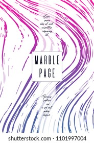 Digital Marble Cover Design for your Business with Abstract Lines. Futuristic Poster, Flyer, Layout with Liquid Pattern for Branding, Identity, Annual Report. Vector minimalistic brochure. Luxury.