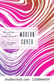 Digital Marble Cover Design for your Business with Abstract Lines. Futuristic Poster, Flyer, Layout with Liquid Pattern for Branding, Identity, Annual Report. Vector minimalistic brochure. Luxury.