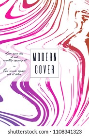 Digital Marble Cover Design for your Business with Abstract Lines. Futuristic Poster, Flyer, Layout with Liquid Pattern for Branding, Identity, Annual Report. Vector minimalistic brochure. Luxury.