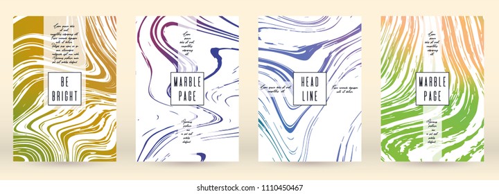 Digital Marble Cover Design for your Business with Abstract Lines. Futuristic Poster, Flyer, Layout with Liquid Pattern for Branding, Identity, Annual Report. Vector minimalistic brochure. Luxury.