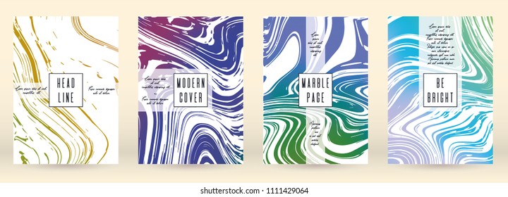 Digital Marble Cover Design for your Business with Abstract Lines. Futuristic Poster, Flyer, Layout with Liquid Pattern for Branding, Identity, Annual Report. Vector minimalistic brochure. Luxury.