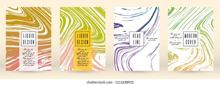 Digital Marble Cover Design for your Business with Abstract Lines. Futuristic Poster, Flyer, Layout with Liquid Pattern for Branding, Identity, Annual Report. Vector minimalistic brochure. Luxury.