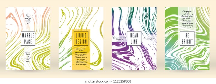 Digital Marble Cover Design for your Business with Abstract Lines. Futuristic Poster, Flyer, Layout with Liquid Pattern for Branding, Identity, Annual Report. Vector minimalistic brochure. Luxury.