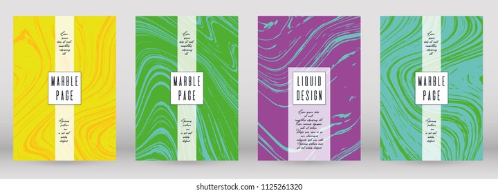 Digital Marble Cover Design for your Business with Abstract Lines. Futuristic Poster, Flyer, Layout with Liquid Pattern for Branding, Identity, Annual Report. Vector minimalistic brochure. Luxury.