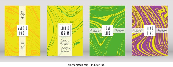 Digital Marble Cover Design for your Business with Abstract Lines. Futuristic Poster, Flyer, Layout with Liquid Pattern for Branding, Identity, Annual Report. Vector minimalistic brochure. Luxury.