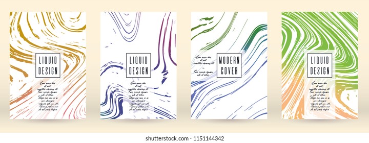 Digital Marble Cover Design for your Business with Abstract Lines. Futuristic Poster, Flyer, Layout with Liquid Pattern for Branding, Identity, Annual Report. Vector minimalistic brochure. Luxury.